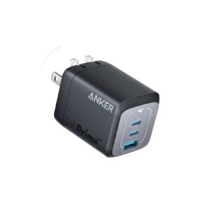 Anker USB Charger Block, 67W GaN Wall Charger, 3-Port Compact Fast Charging
