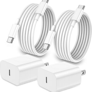 iPhone 18 17 16 15 Charger Fast Charging 2Pack Apple USB C Charger Block