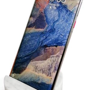 fashciaga Luxurious Marble Cell Phone Stand Holder for Cellphone Tablet On Desk, Countertop, Table, Nightstand. Heavy Real Stone Mobile Phone Stands (Solid)