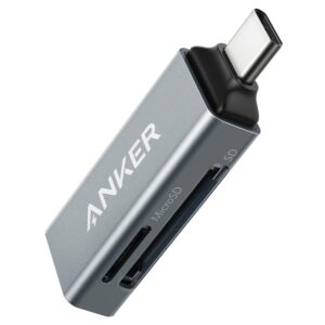 Anker SD Card Reader USB C, Dual Slots USB Type C to Micro SD Card Adapter