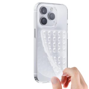 Klearlook Silicone Double Sided Suction Cup Phone Case Mount, Transparent