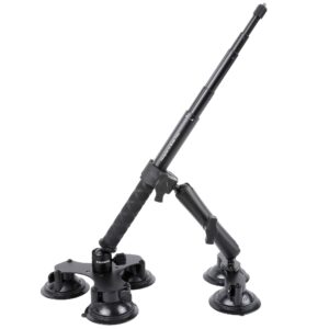 PellKing Suction Car Mount for Insta360 x5,x4, x3, x2, x,One RS,R Compatible with GoPro Max DJI OSMO 360 Camera 5 in 1 Suction Mount Kit for Action Cameras (Includes 44.9-inch Selfie Stick)