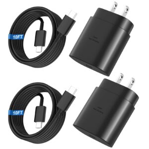 Super Fast Charger Type C, 25W USB C Wall Charger Fast Charging 10FT Cable