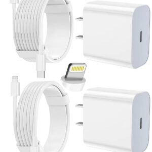 iPhone Charger Fast Charging, USB C Charger Block, 6FT/10FT Lightning Cable