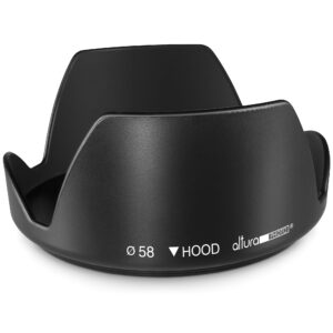 Altura Photo 58mm Camera Lens Hood for Canon Rebel T7, T6, EOS Accessories