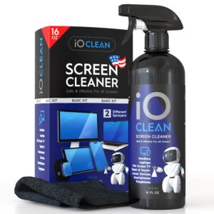 iO CLEAN 16oz Screen Cleaner Spray – Best Large Cleaning Kit