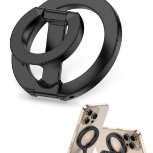 MagSafe Phone Grip Holder Dual-Sided Magnetic Finger Ring with Kickstand