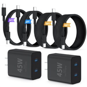 QZIIW Super Fast Samsung Charger Type C,45W Dual Port USB C Fast Charger