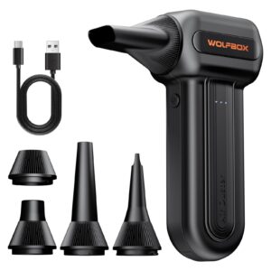 WOLFBOX MF60 Compressed Air Duster, 3-Speed Adjustable, Electric, Cordless