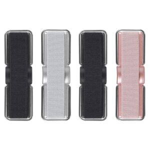 Phone Strap, CISID 4 Pcs Phone Finger Holder Back of Phone Grip with Stand Suitable for iPhone Samsung and Most Smartphones(Black Black Silver Rose Gold 4PCS)